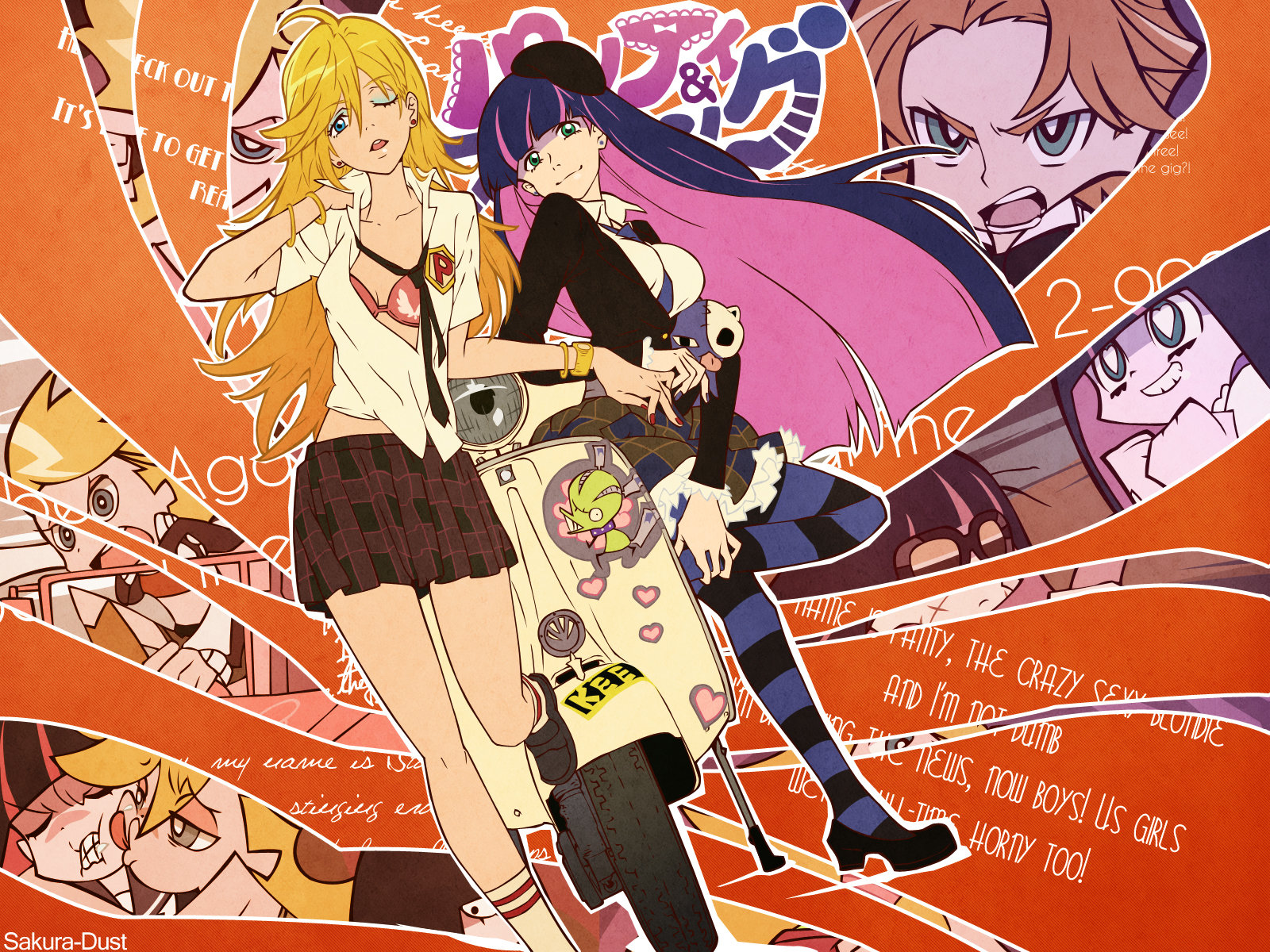 Download hd 1600x1200 Panty and Stocking With Garterbelt PC wallpaper ID:185074 for free