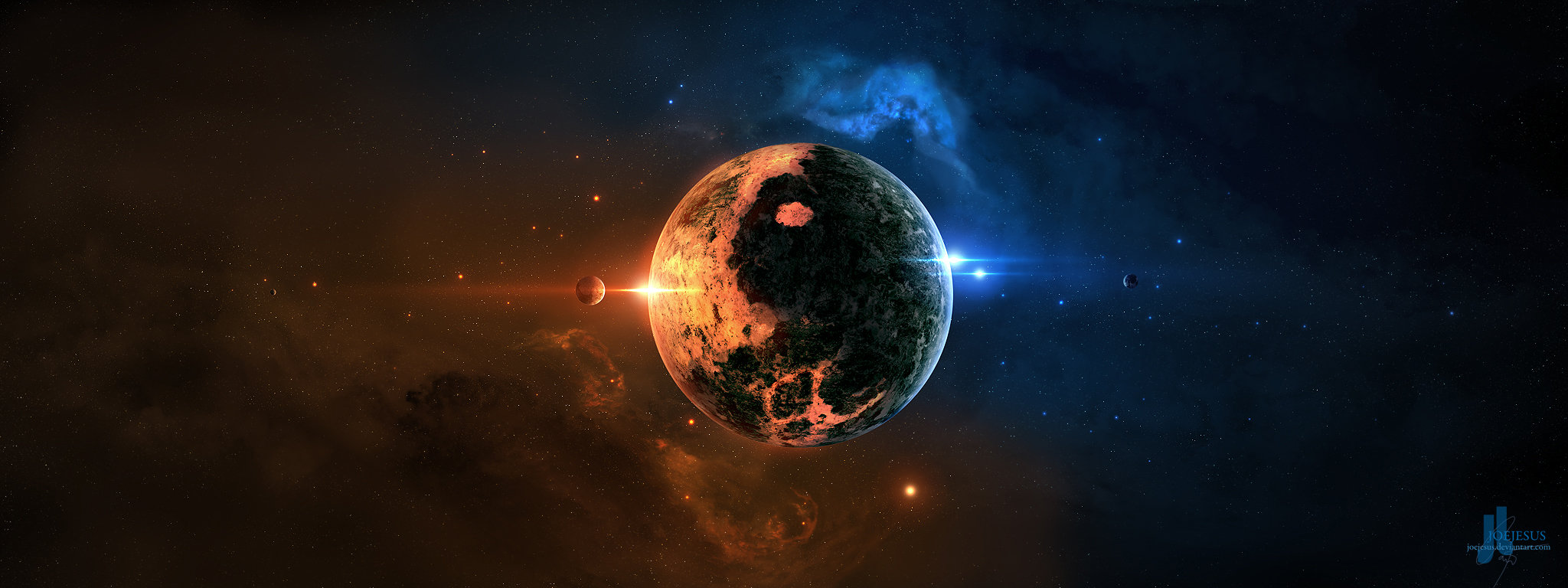 Best Planets background ID:153732 for High Resolution dual monitor 2048x768 computer