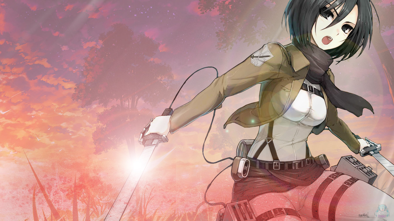 Download hd 1366x768 Mikasa Ackerman PC background ID:206328 for free