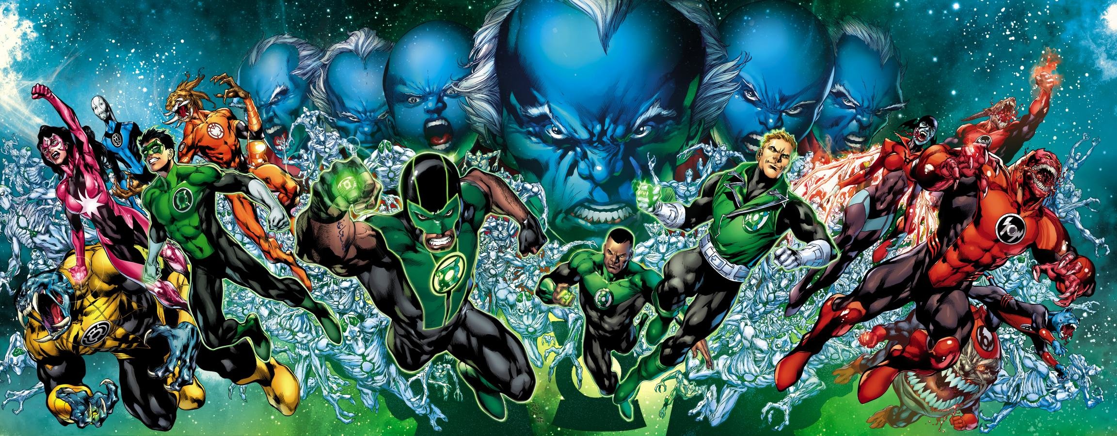 Free download Green Lantern Corps wallpaper ID:277384 dual screen 2304x900 for computer