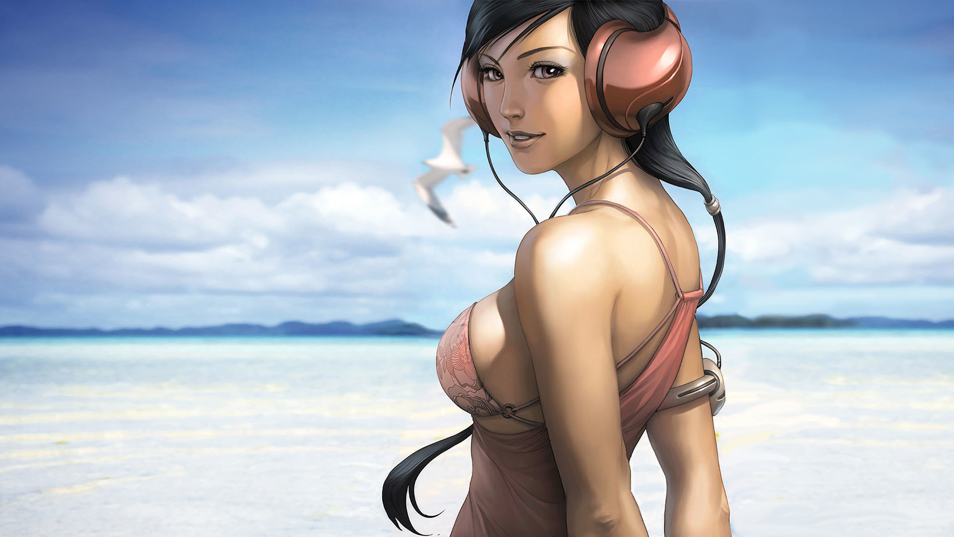 Free download Headphones Anime background ID:142272 hd 1080p for computer