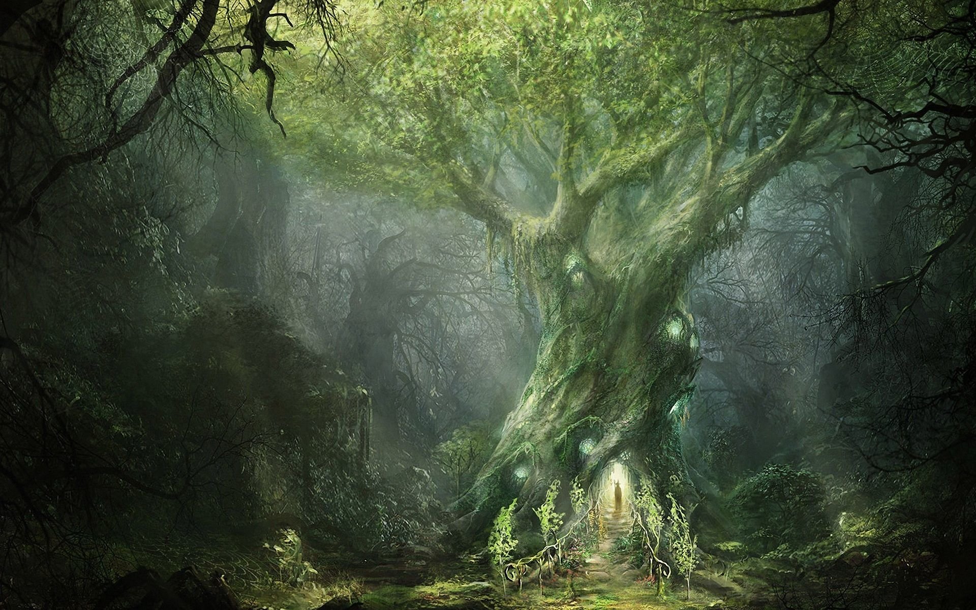 High resolution Fantasy forest hd 1920x1200 wallpaper ID:20377 for PC