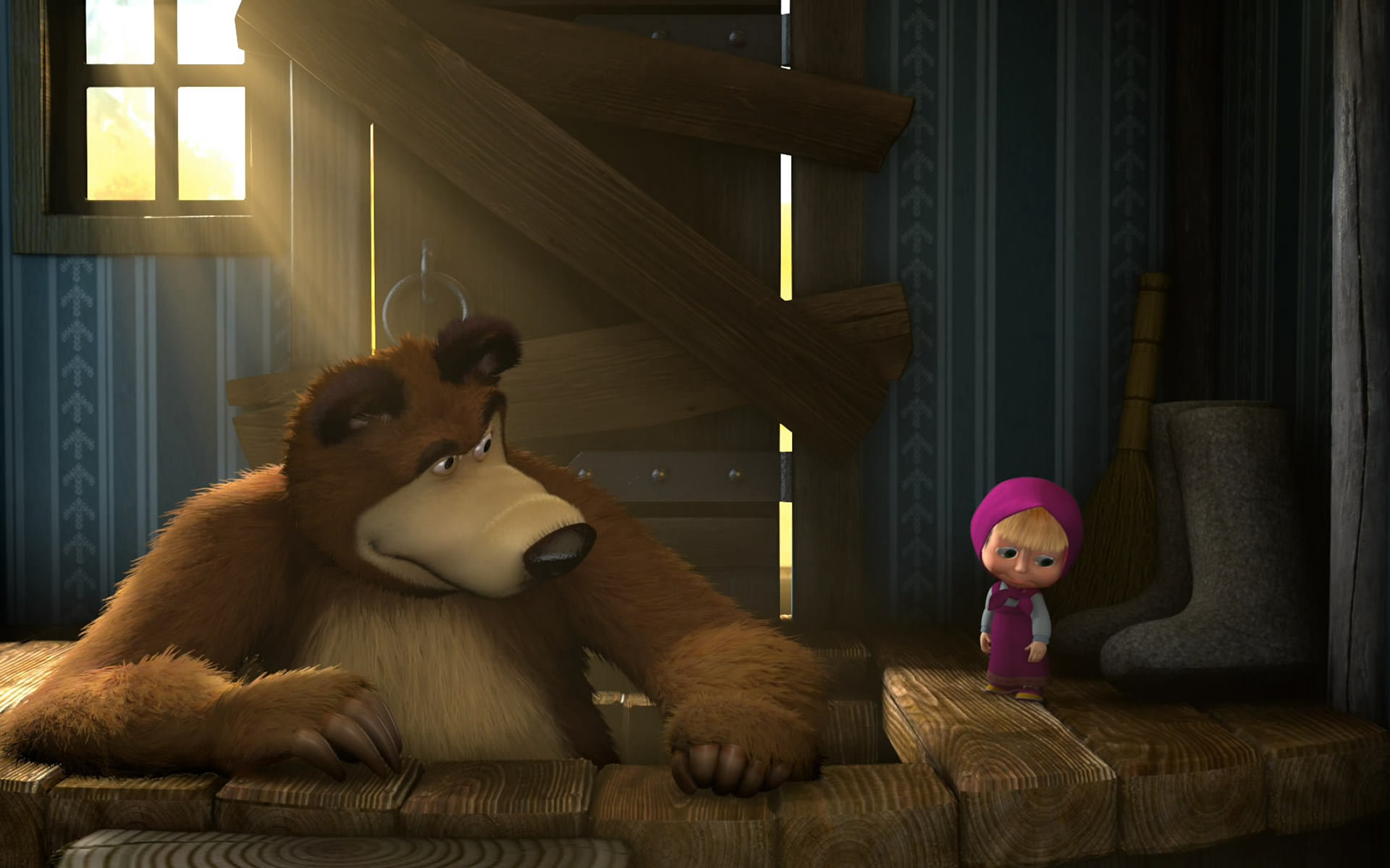 High resolution Masha And The Bear hd 1920x1200 wallpaper ID:84159 for PC