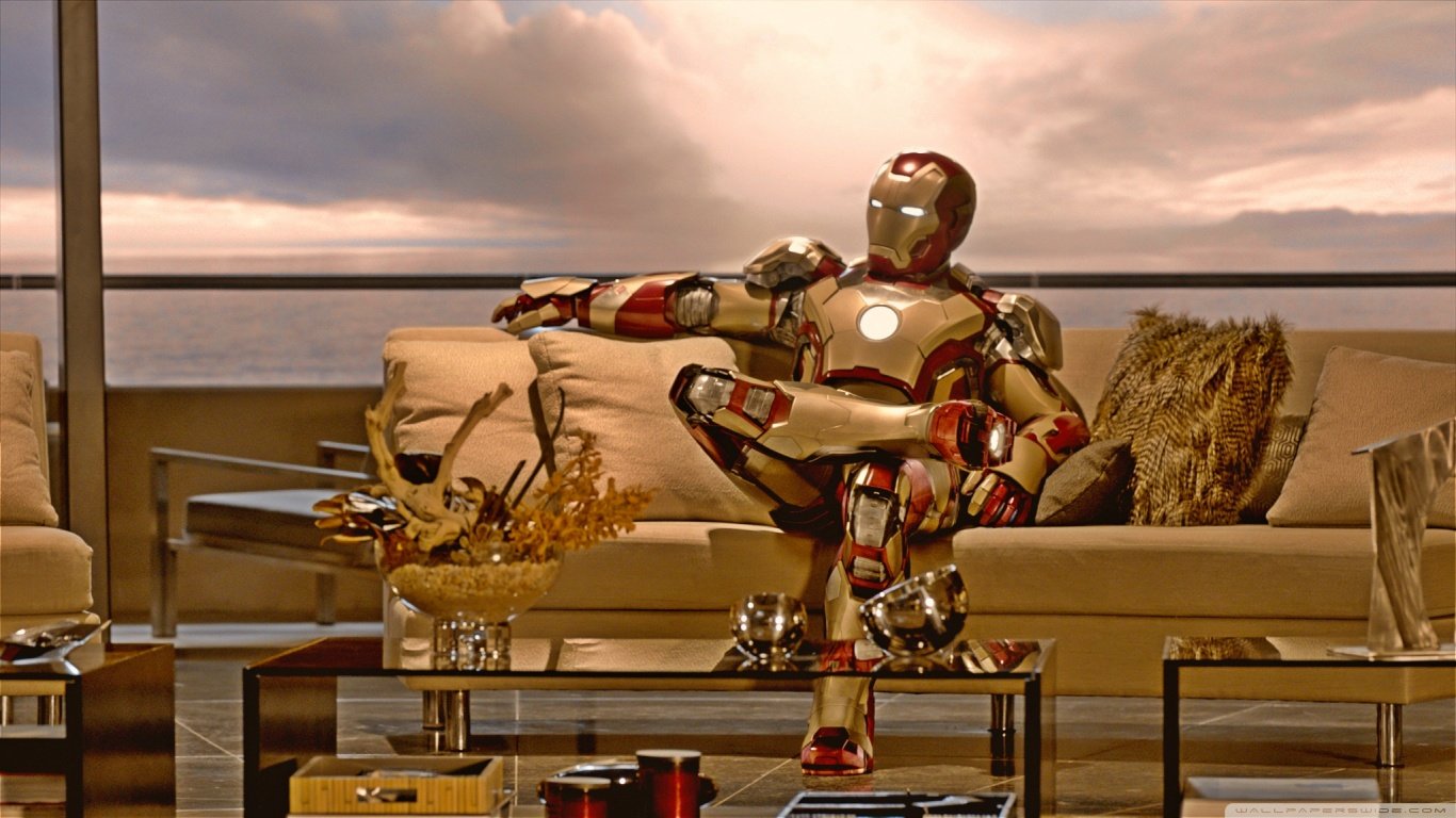 Download 1366x768 laptop Iron Man computer wallpaper ID:84 for free