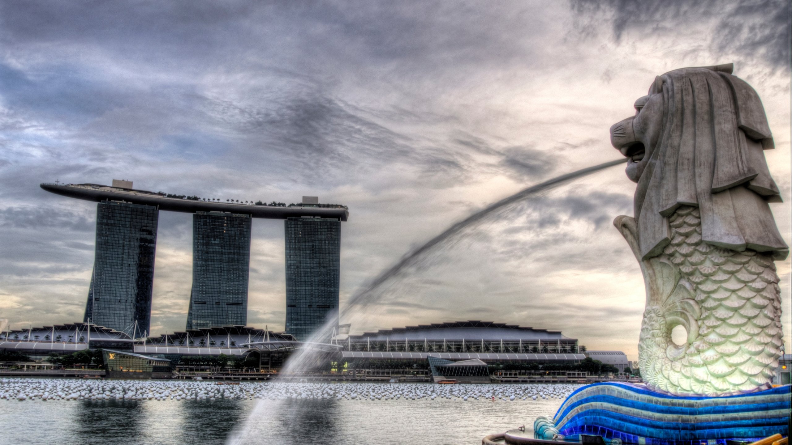 Download hd 2560x1440 Marina Bay Sands computer background ID:482803 for free
