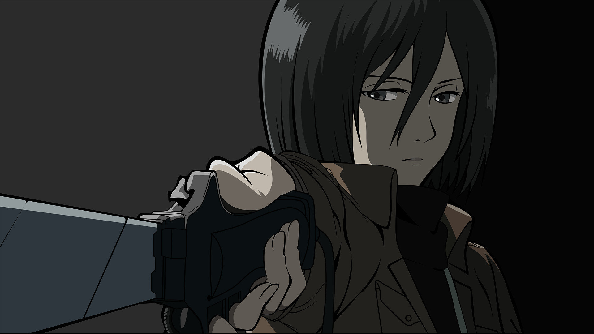 Download full hd 1920x1080 Mikasa Ackerman computer background ID:206156 for free