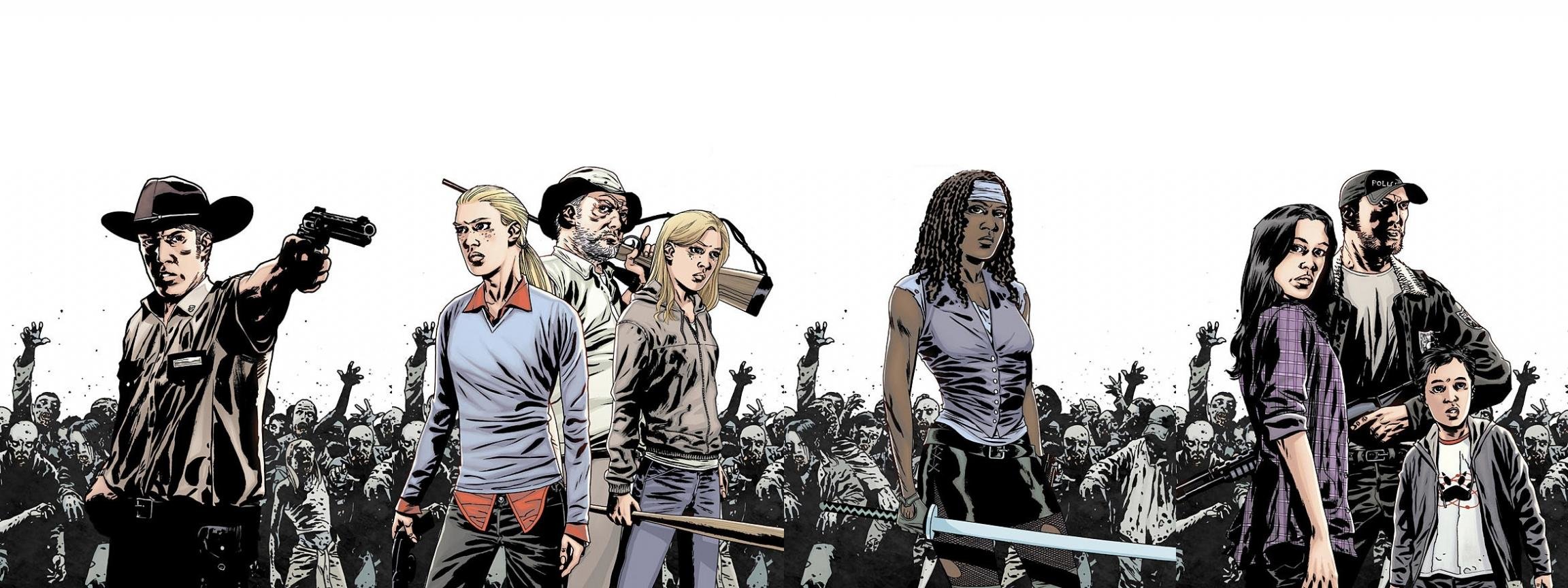 Free Walking Dead Comics high quality background ID:84393 for dual screen 2304x864 computer