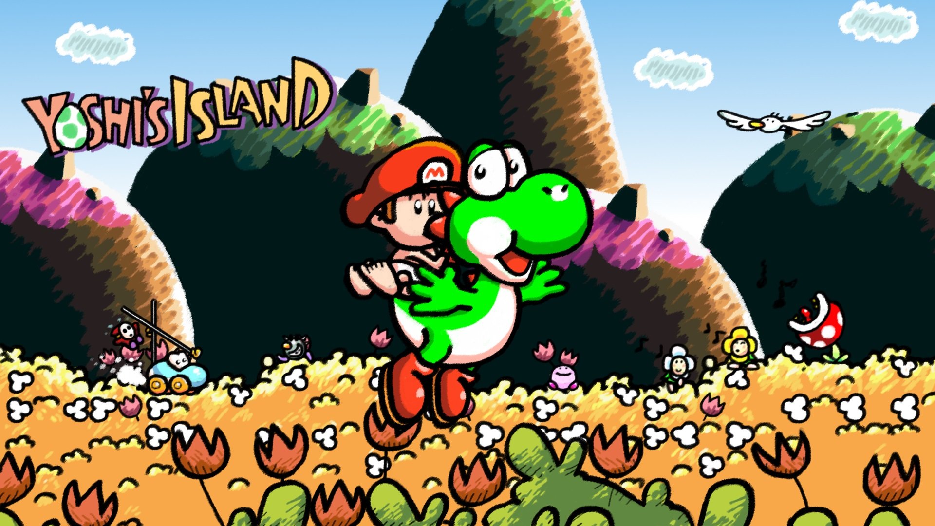 Free Super Mario World 2: Yoshi's Island high quality background ID:321669 for full hd 1920x1080 desktop