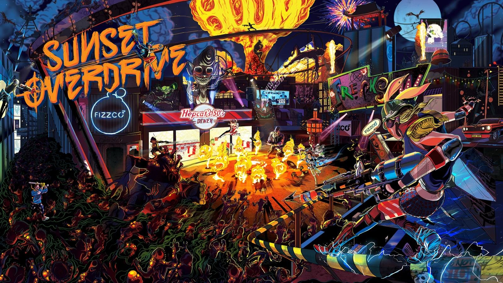 Best Sunset Overdrive background ID:344796 for High Resolution hd 1600x900 computer