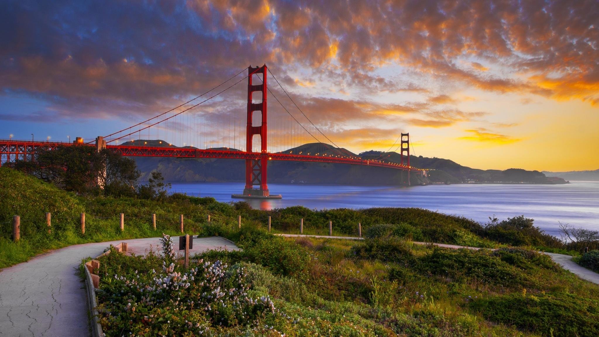 Free download Golden Gate background ID:494510 hd 2048x1152 for computer