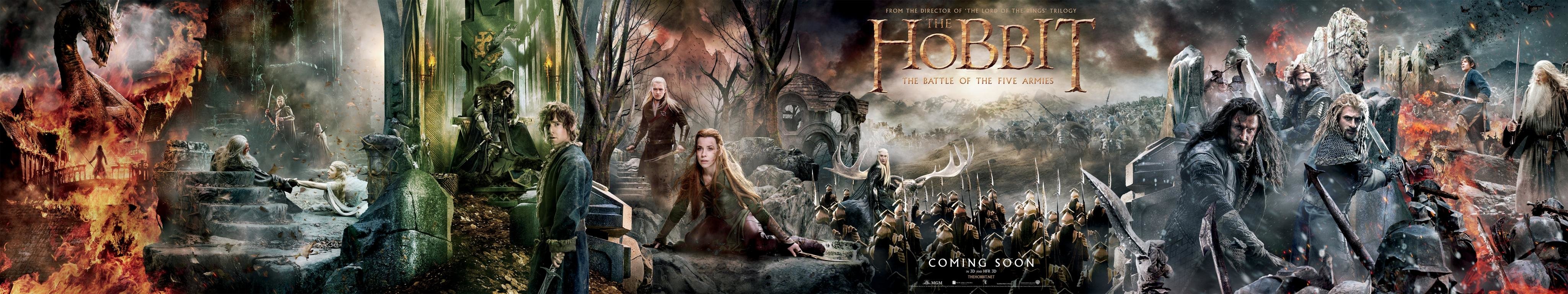 Download triple monitor 4098x768 The Hobbit: The Battle Of The Five Armies desktop background ID:100627 for free