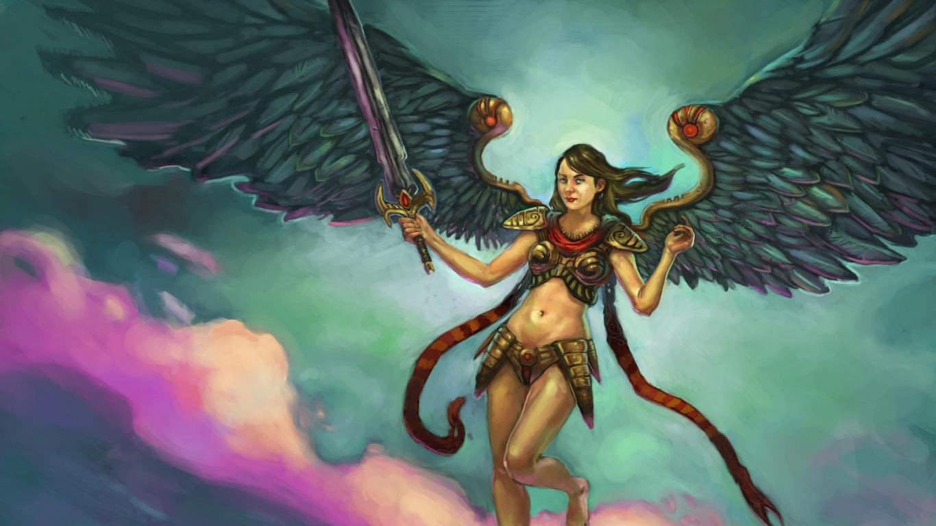 Free download Angel Warrior background ID:352256 1366x768 laptop for computer