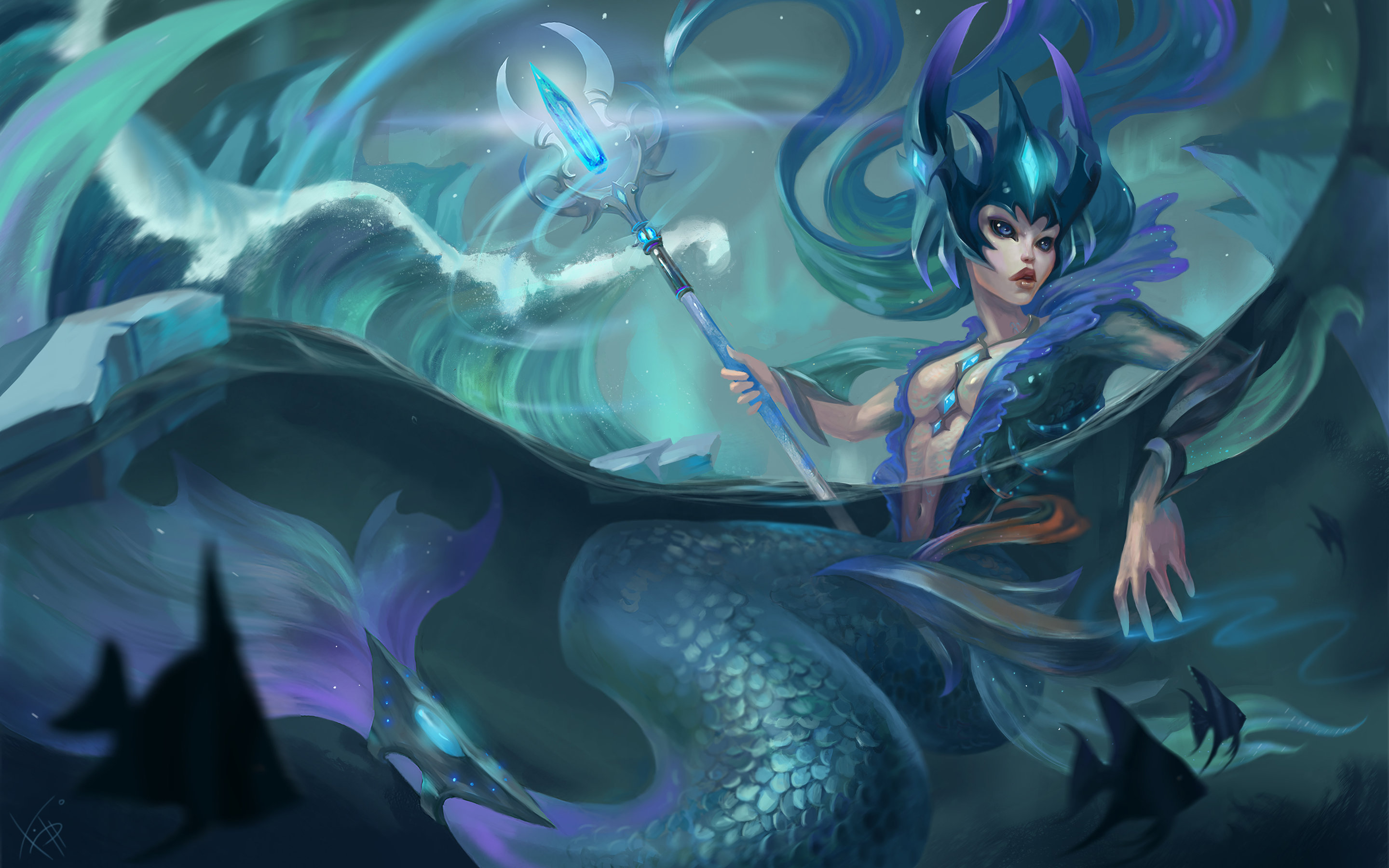 Awesome Nami (League Of Legends) free wallpaper ID:173608 for hd 2880x1800 computer
