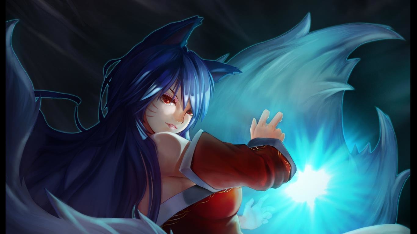 Download hd 1366x768 Ahri (League Of Legends) desktop background ID:172314 for free