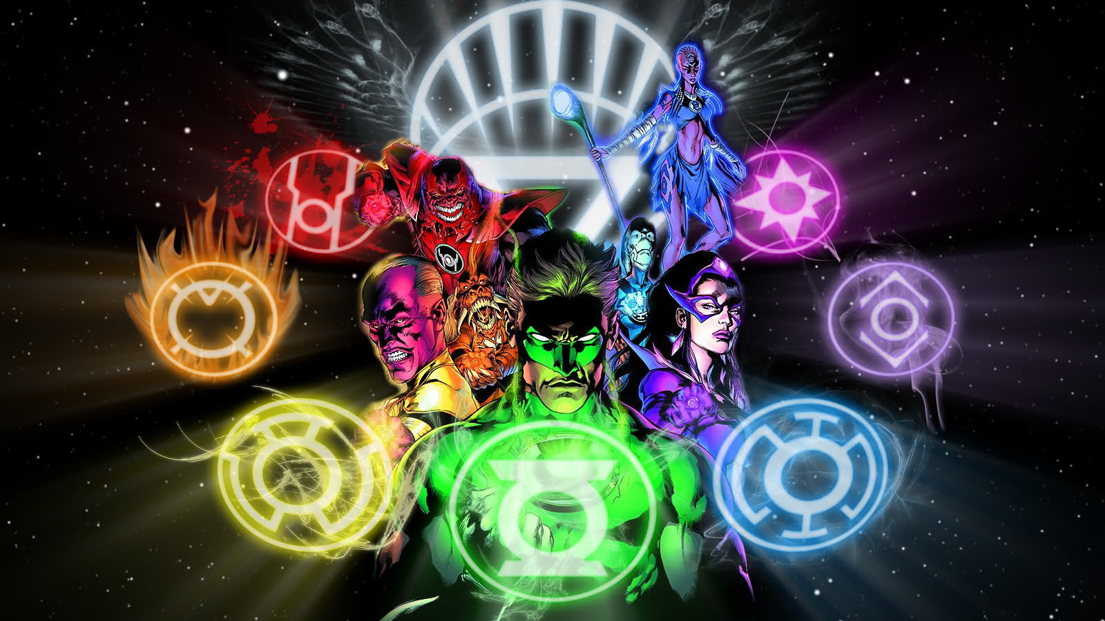 Download hd 1600x900 Lantern Corps computer background ID:189503 for free