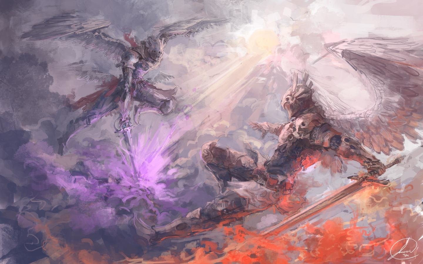 Awesome Angel Warrior free background ID:352204 for hd 1440x900 PC