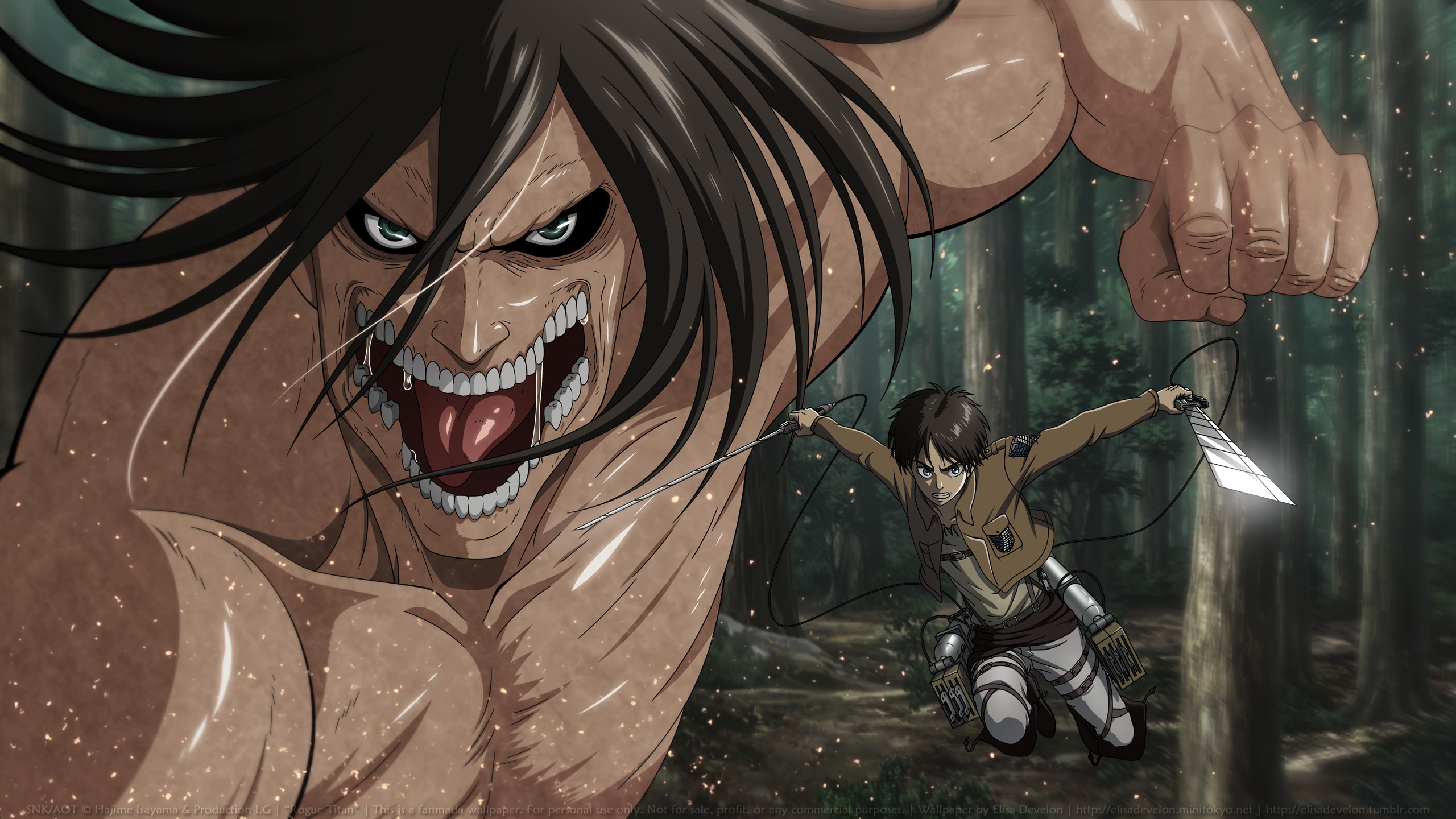 High resolution Eren Yeager hd 2560x1440 background ID:206069 for PC