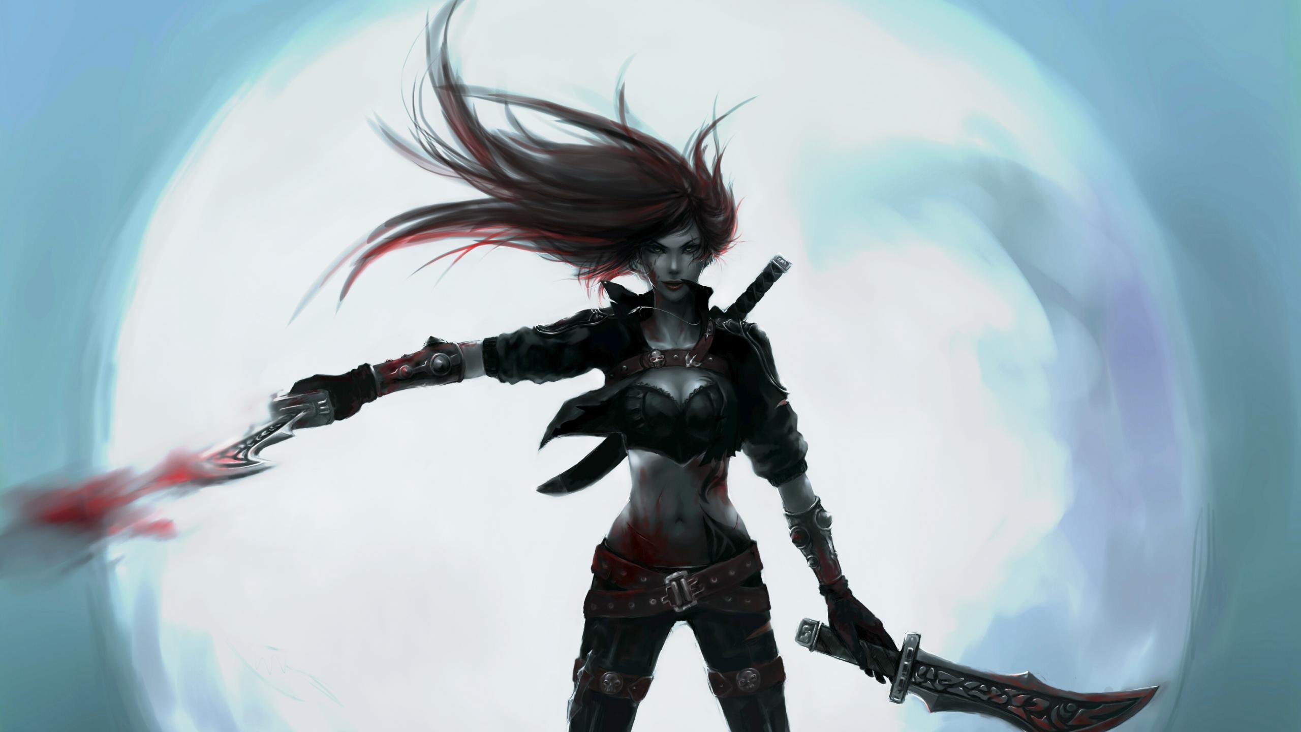 Download hd 2560x1440 Katarina (League Of Legends) computer background ID:172596 for free