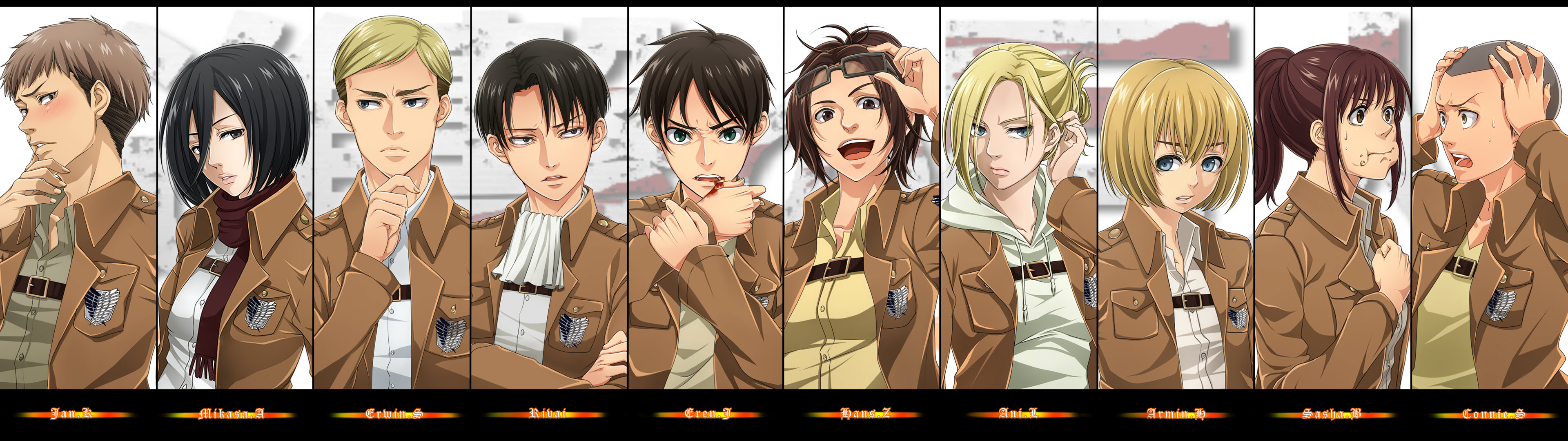 High resolution Attack On Titan dual screen 1920x1080 wallpaper ID:206019 for computer