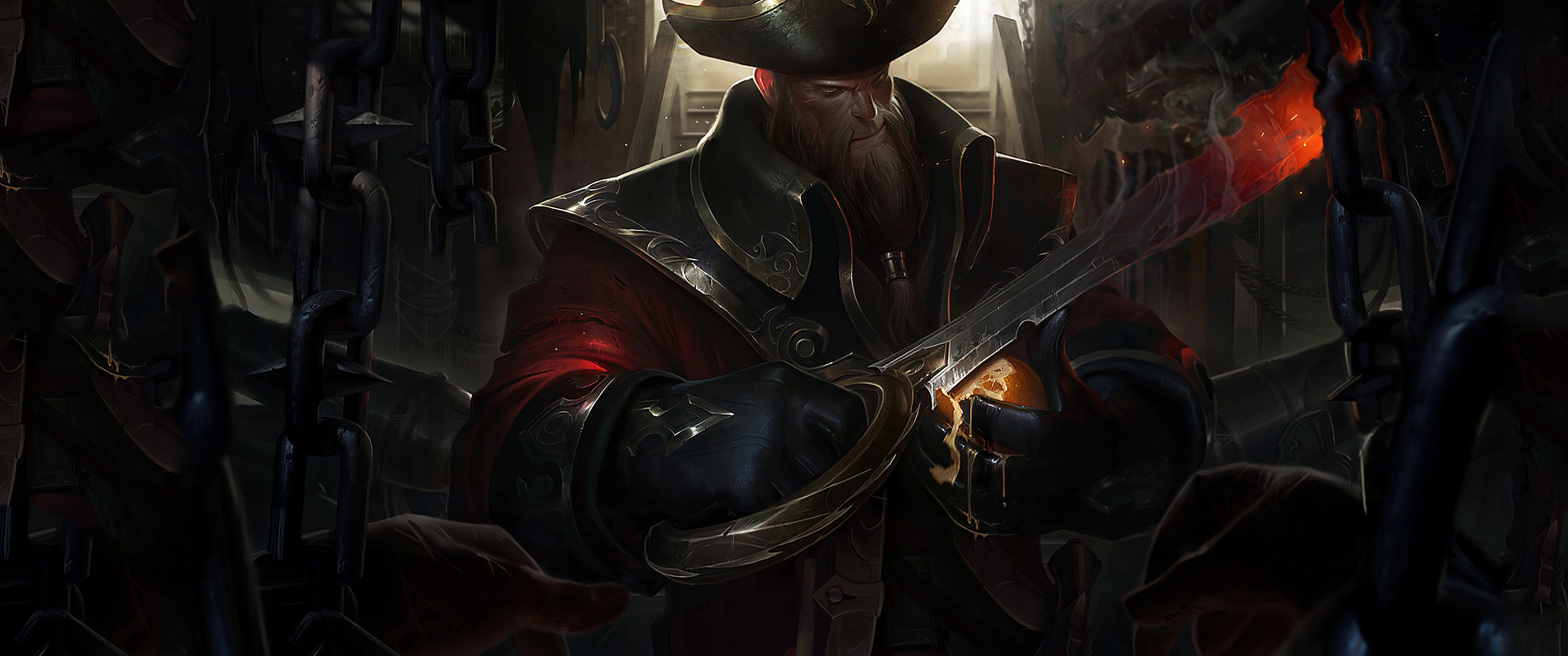 Download hd 3440x1440 Gangplank (League Of Legends) PC wallpaper ID:172568 for free