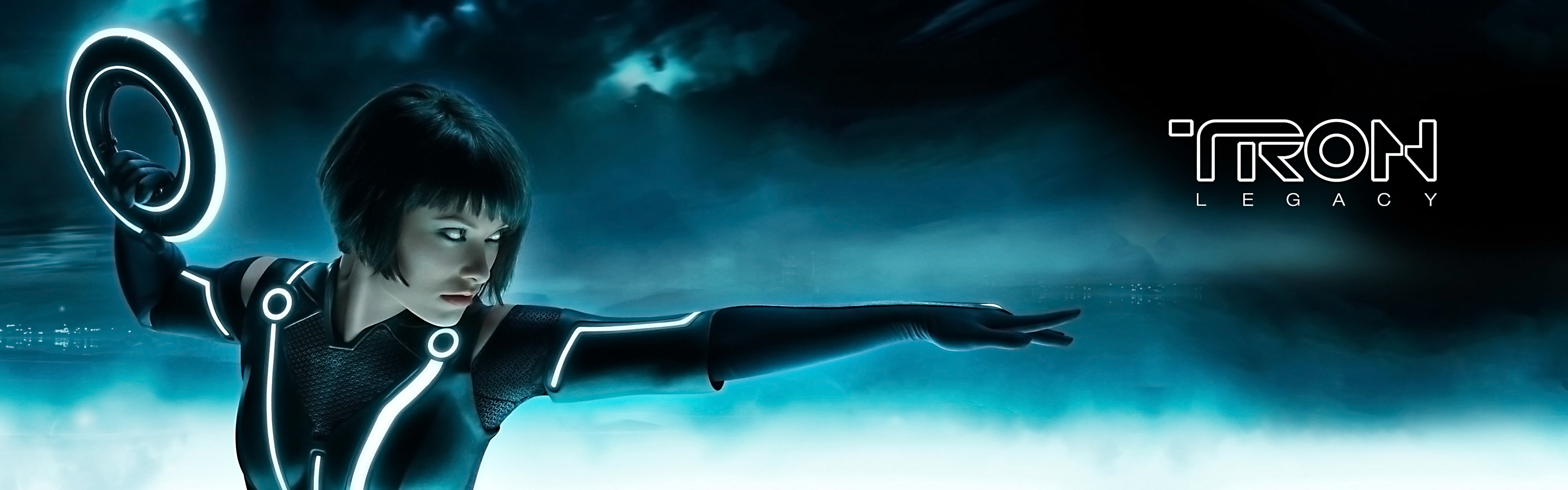 High resolution TRON: Legacy dual screen 3840x1200 wallpaper ID:379616 for computer