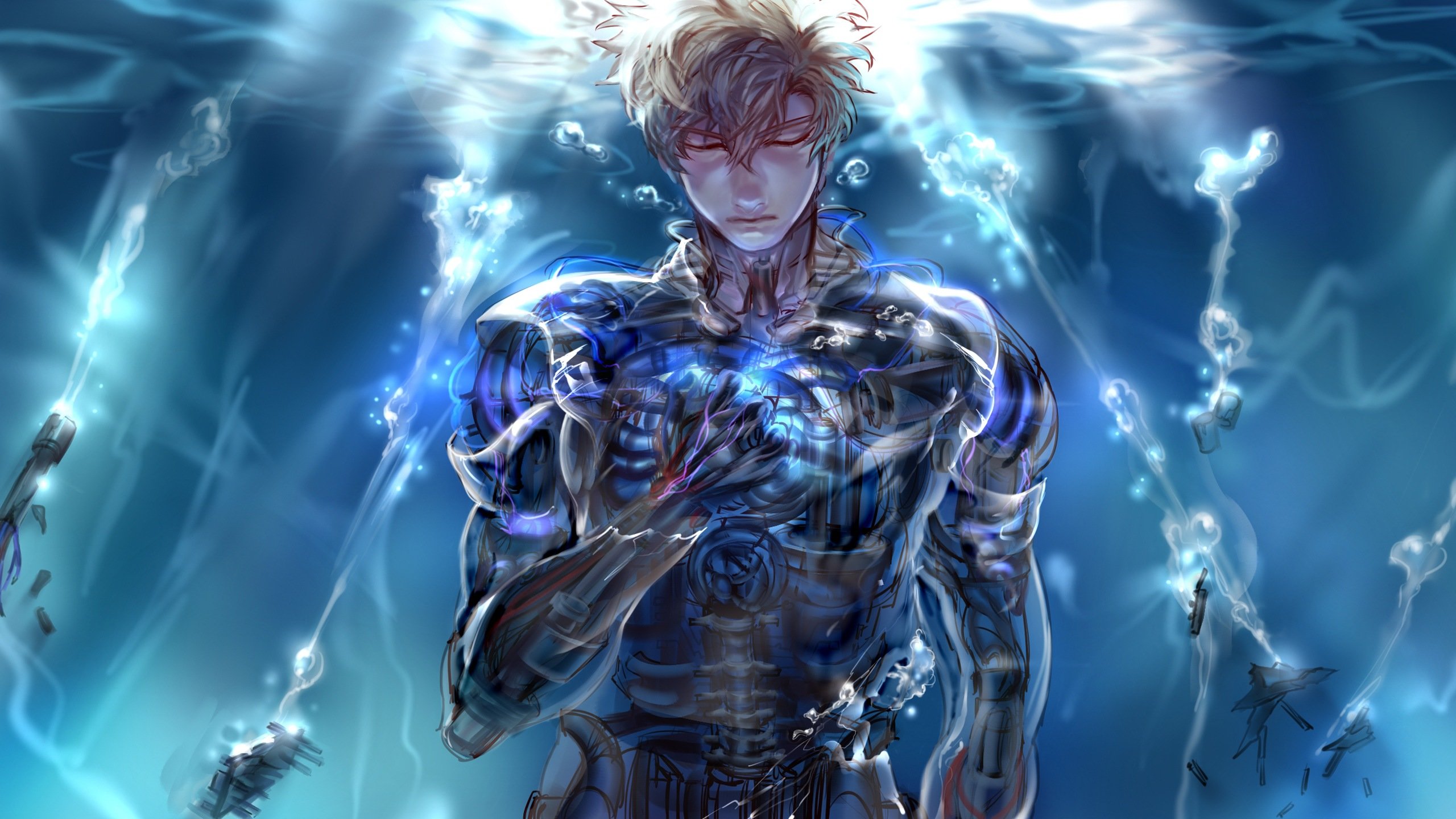 Awesome Genos (One-Punch Man) free background ID:345196 for hd 2560x1440 desktop