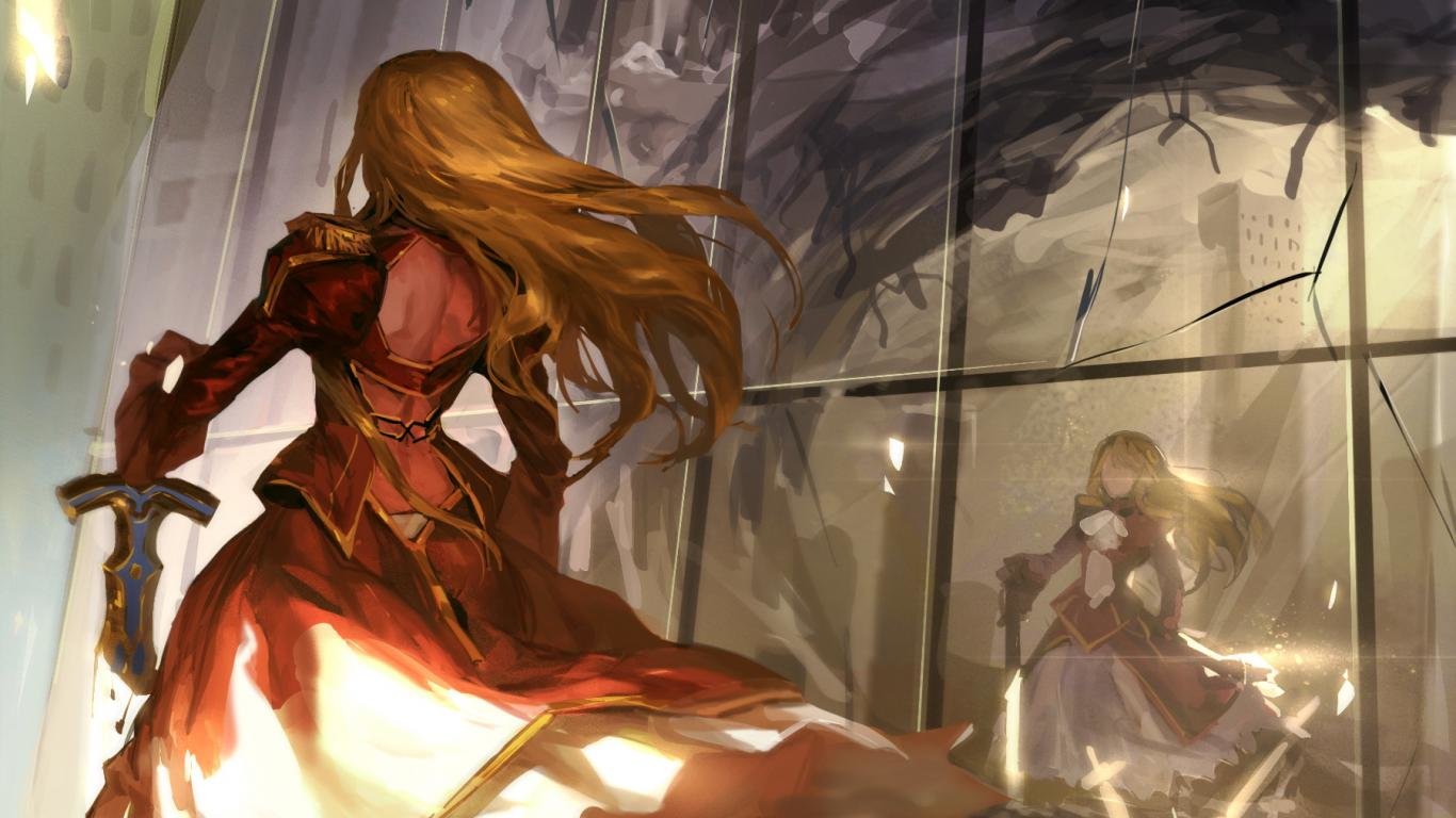 High resolution Fate/Stay Night 1366x768 laptop wallpaper ID:468852 for computer