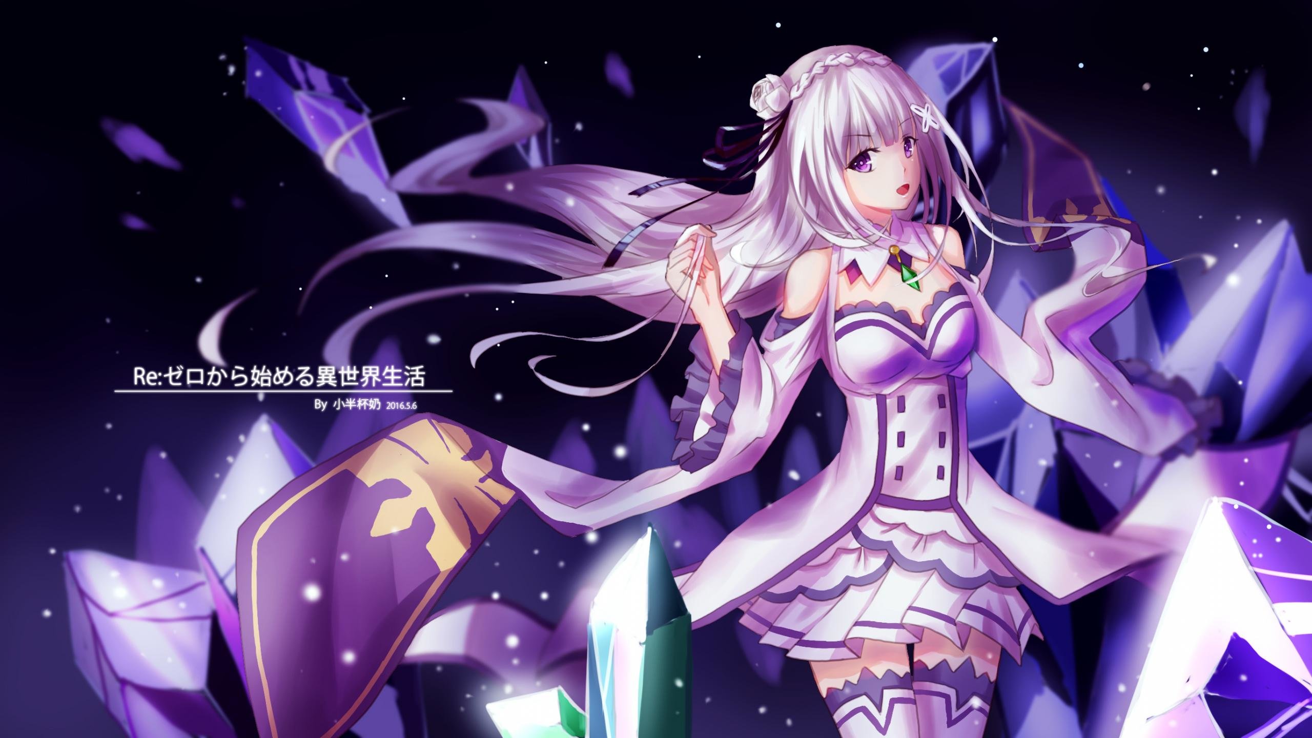 Free Emilia (Re:ZERO) high quality background ID:158708 for hd 2560x1440 computer
