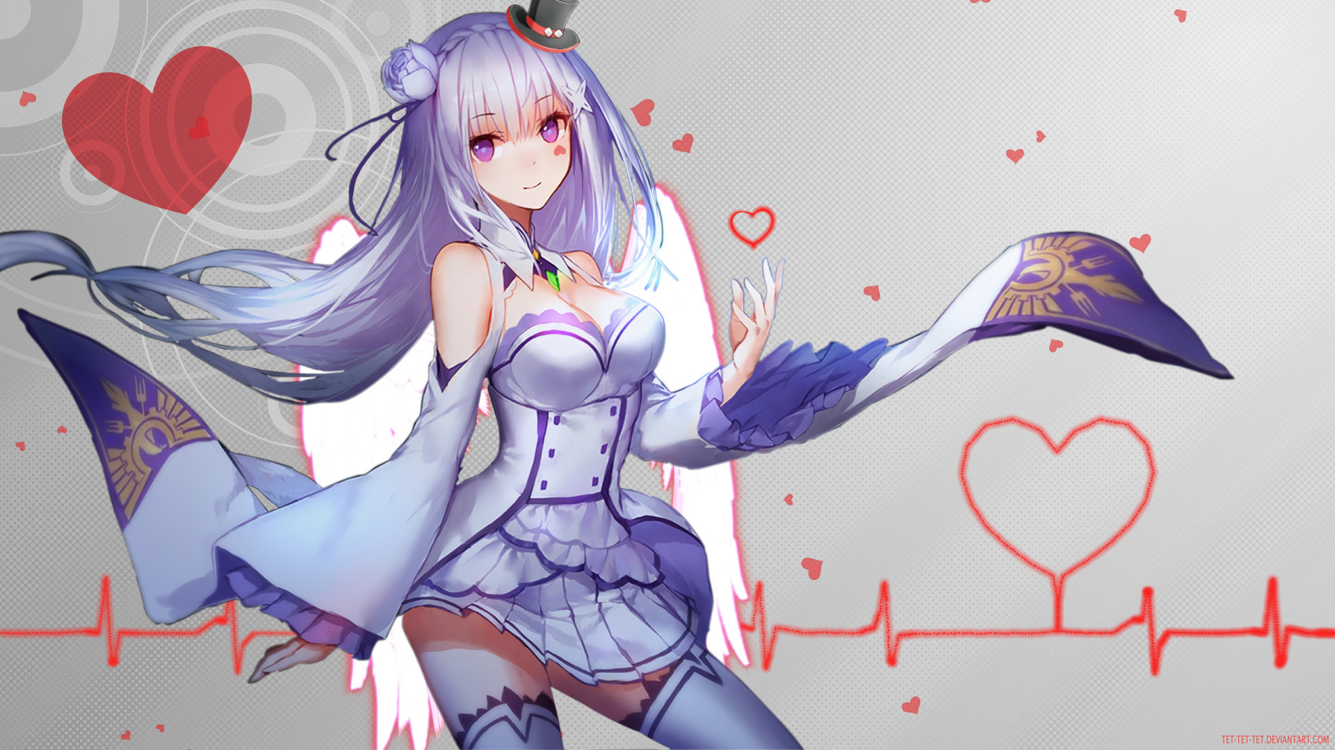 Awesome Emilia (Re:ZERO) free background ID:159126 for full hd desktop