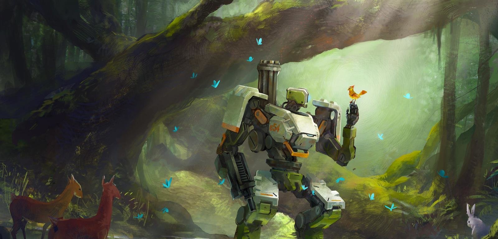 Awesome Bastion (Overwatch) free wallpaper ID:169736 for hd 1600x768 desktop