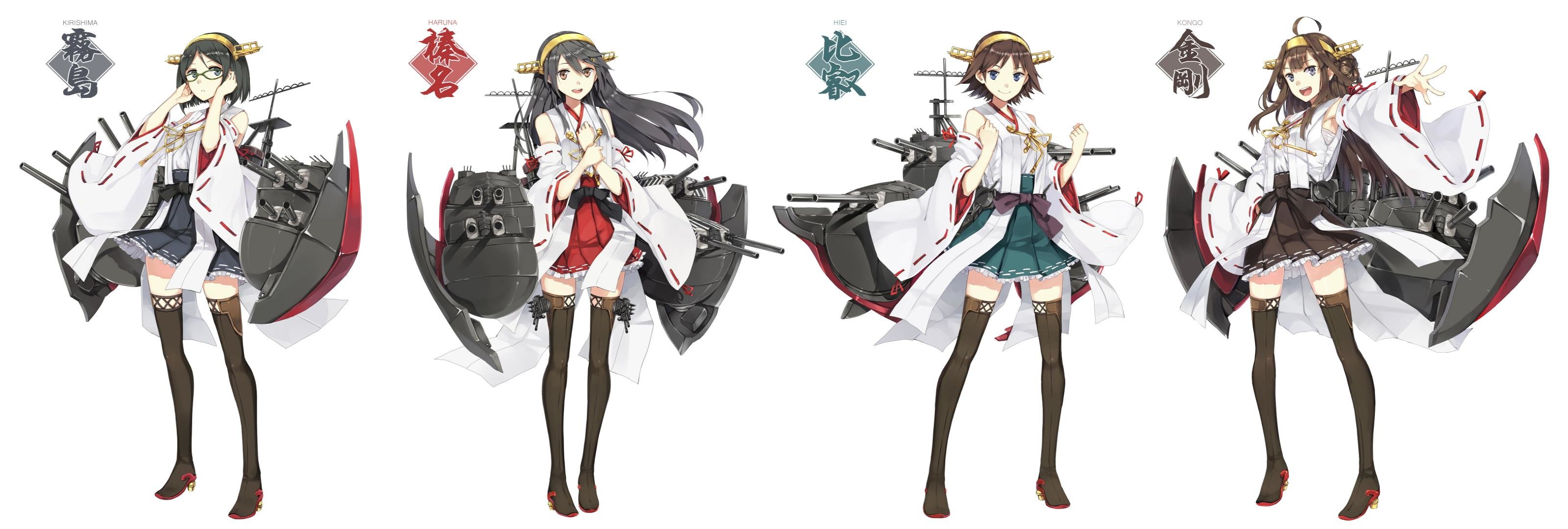 Free download Kongou (Kancolle) background ID:332094 hd 3200x1080 for PC