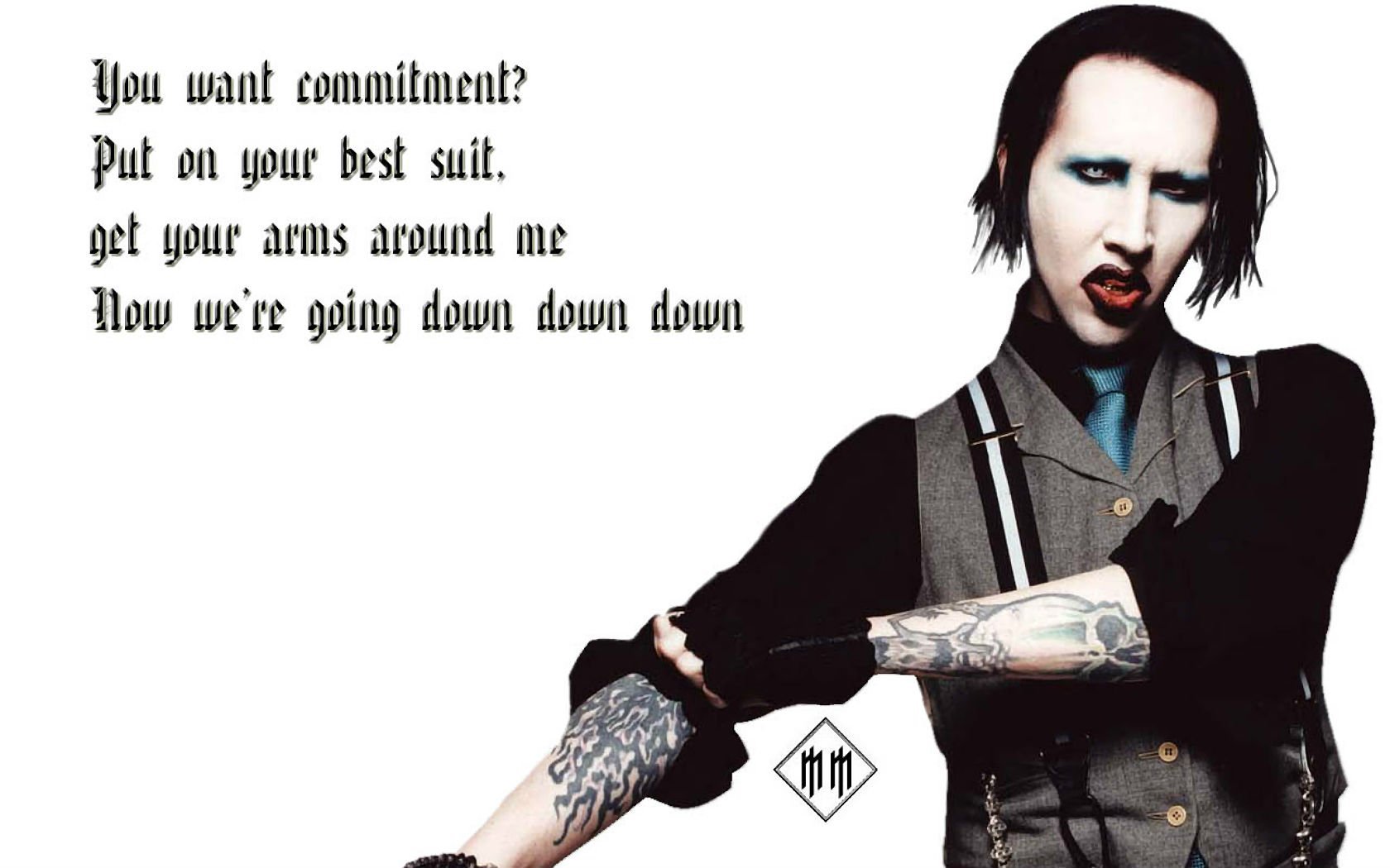 High resolution Marilyn Manson hd 1680x1050 wallpaper ID:240183 for PC