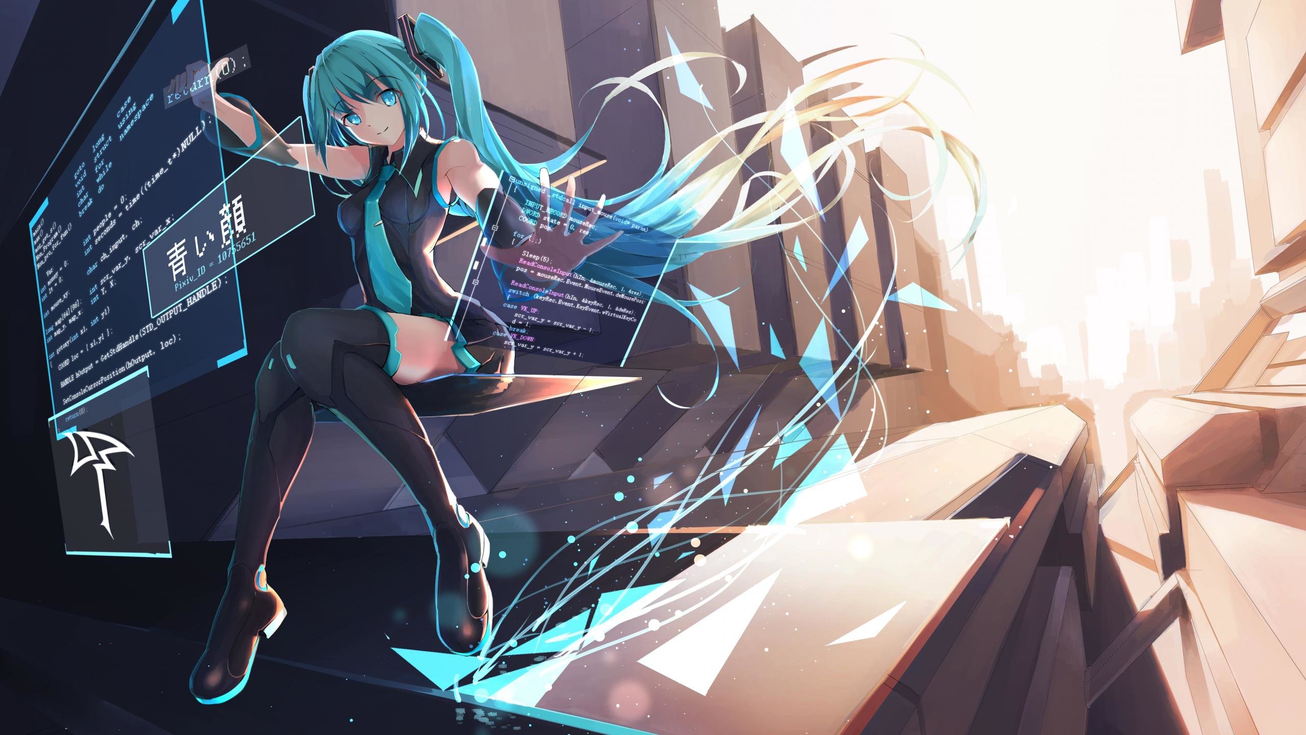 Free download Hatsune Miku background ID:2098 hd 2560x1440 for computer
