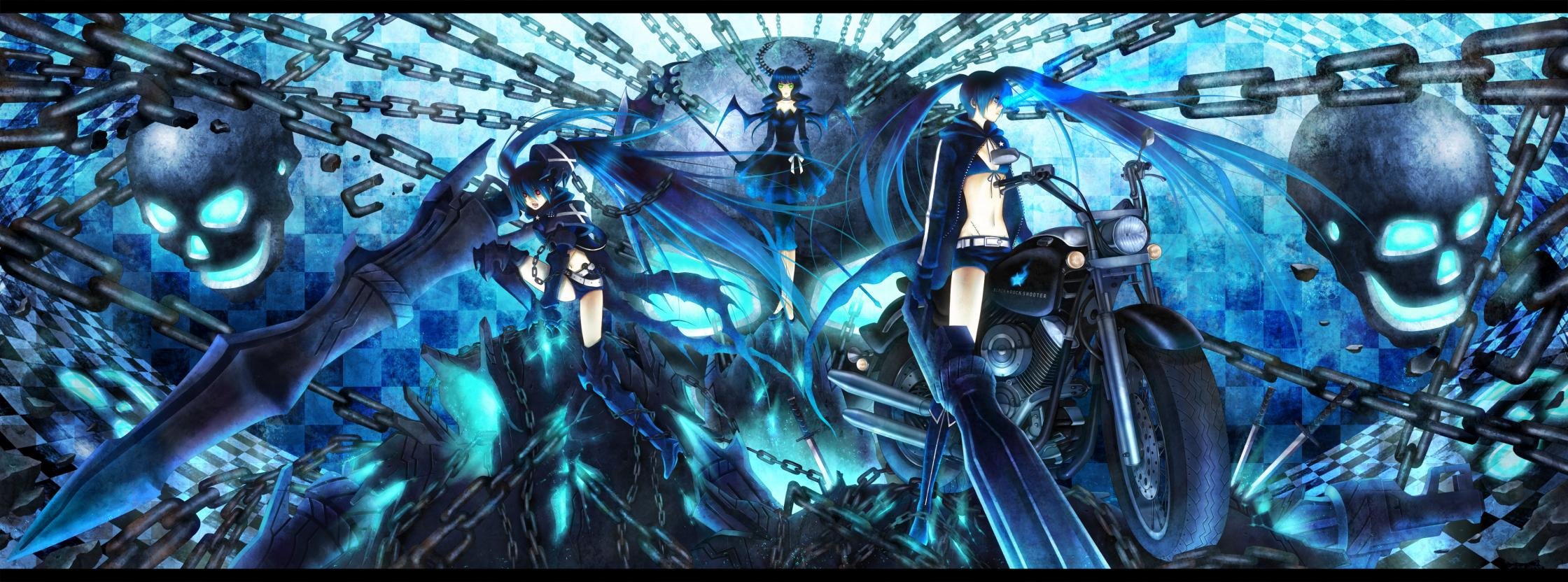 Awesome Black Rock Shooter free wallpaper ID:454755 for dual monitor 2240x832 PC