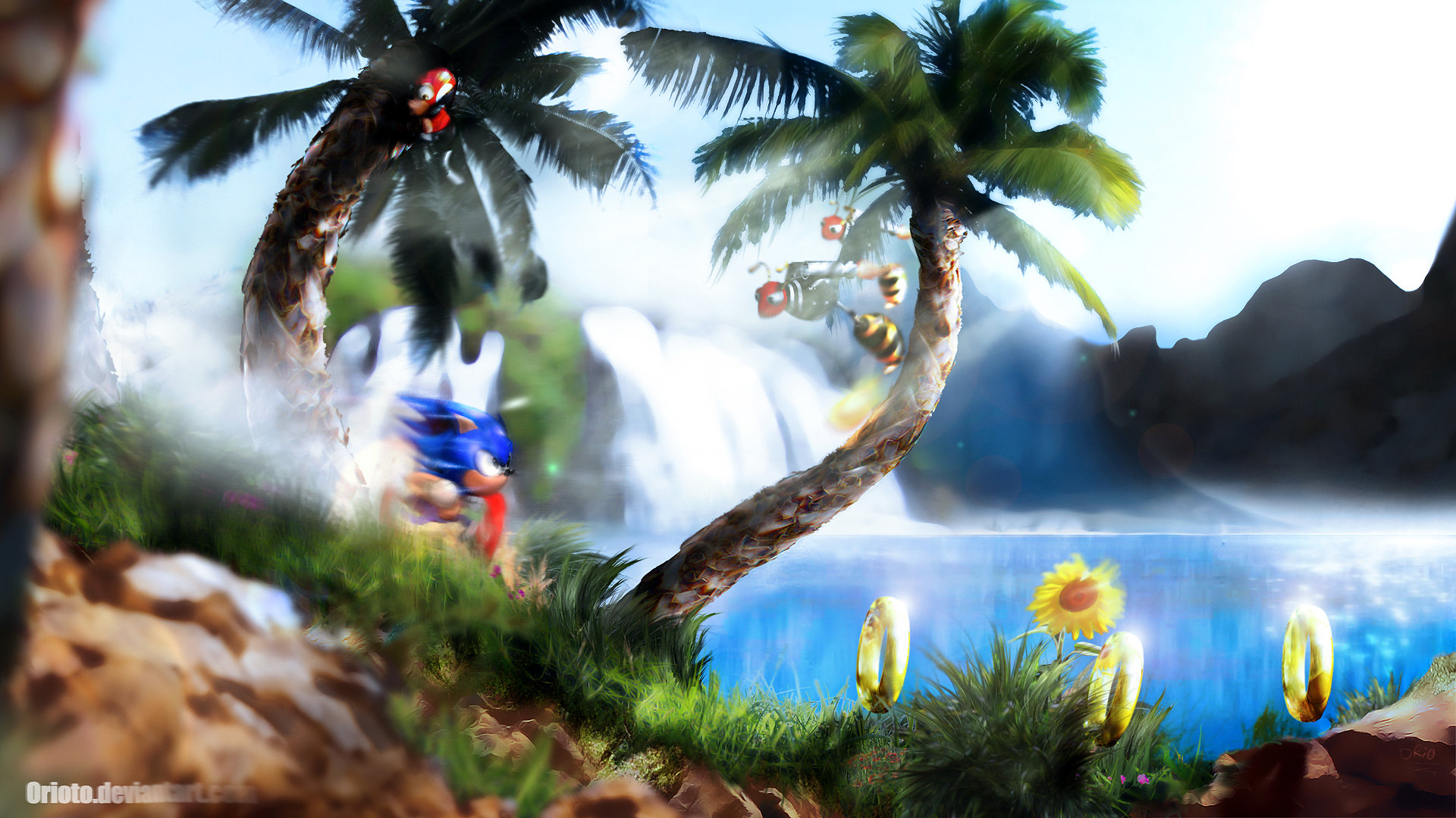 Free Sonic and Knuckles high quality background ID:271571 for 1080p PC