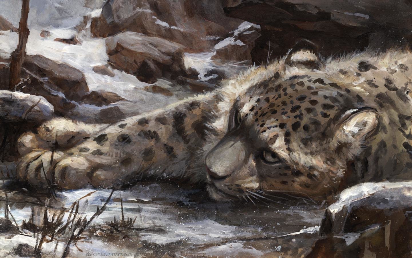 Free Snow Leopard high quality wallpaper ID:34475 for hd 1440x900 PC