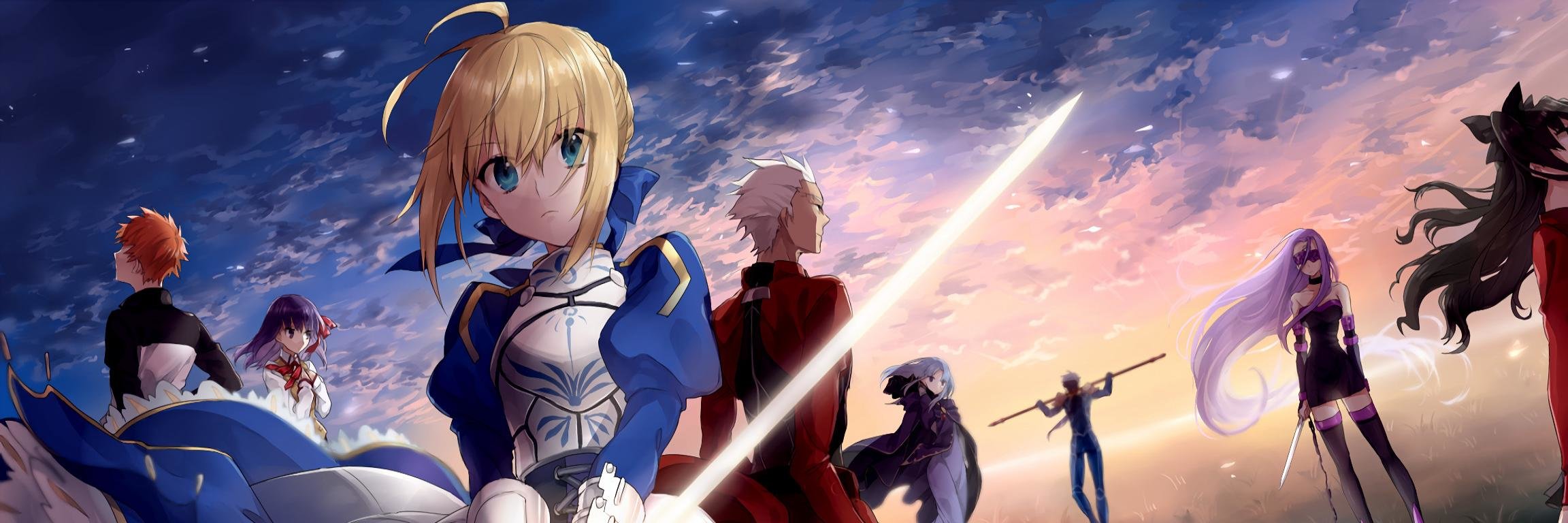 High resolution Fate/Stay Night: Unlimited Blade Works dual monitor 2304x768 wallpaper ID:291101 for PC