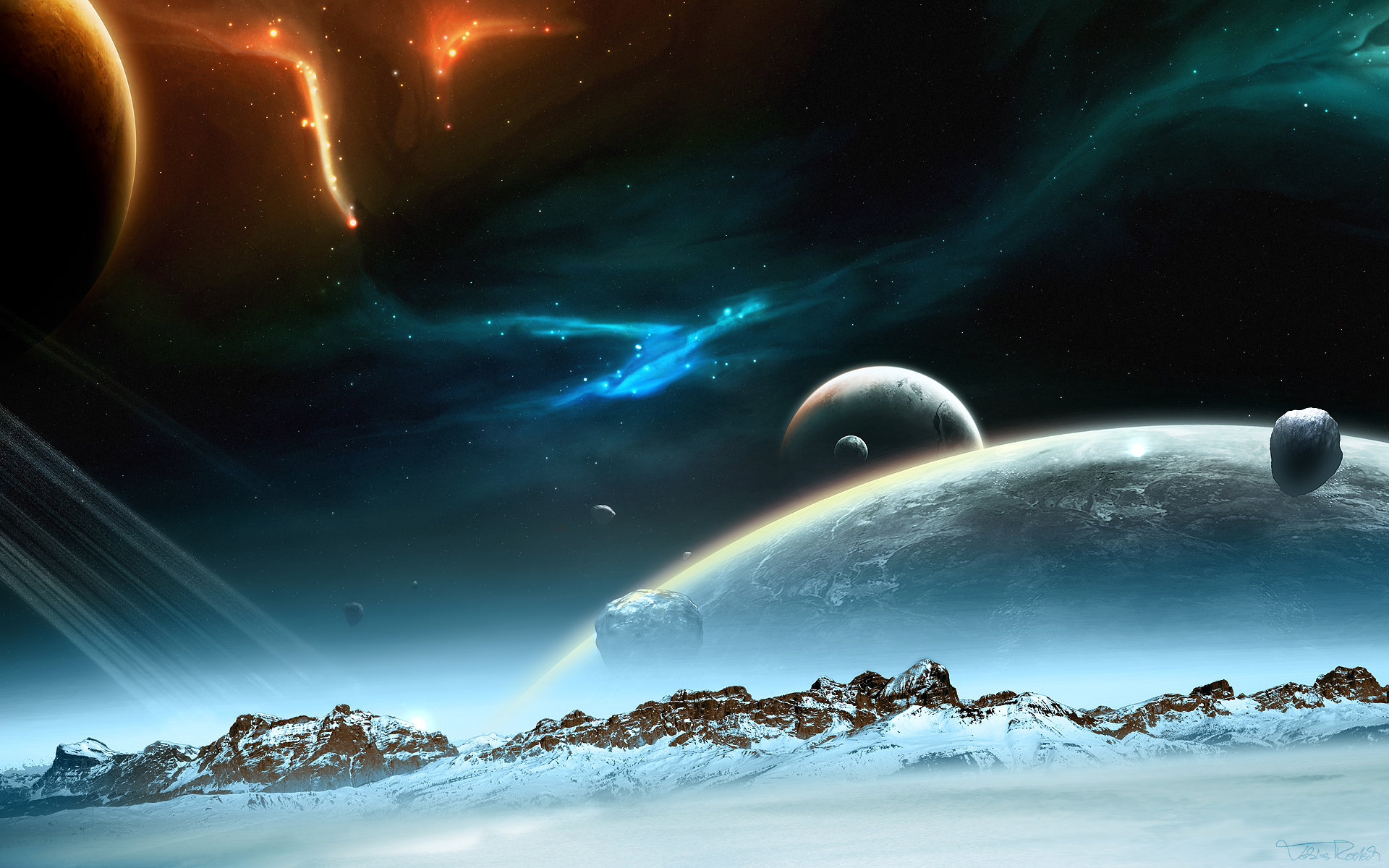 Download hd 1920x1200 Planet Rise PC background ID:193665 for free