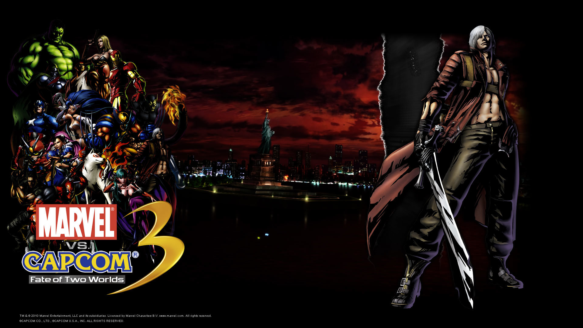 Download hd 1920x1080 Marvel Vs. Capcom 3: Fate Of Two Worlds desktop background ID:298427 for free