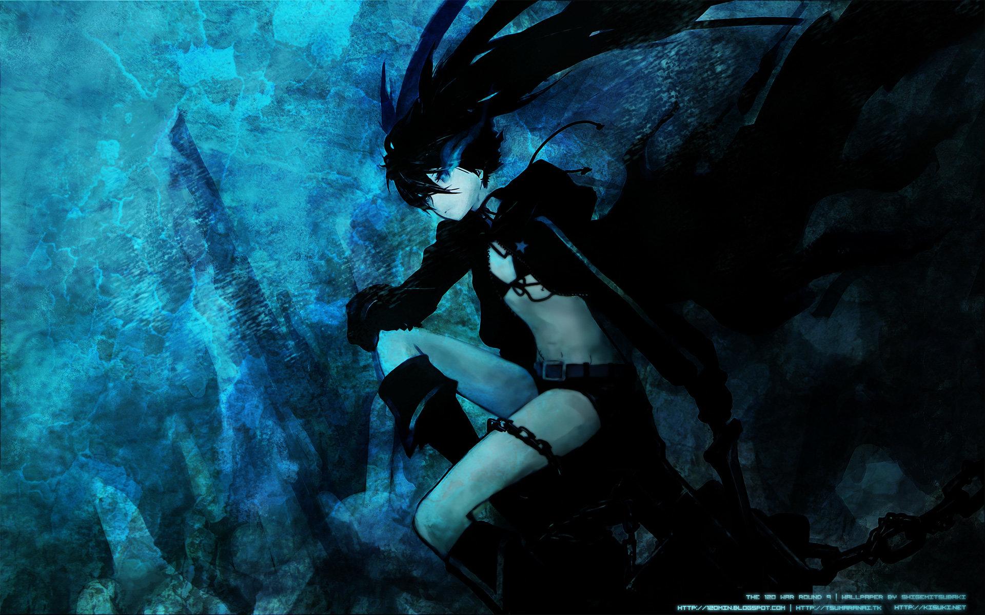 Download hd 1920x1200 Black Rock Shooter PC background ID:454030 for free