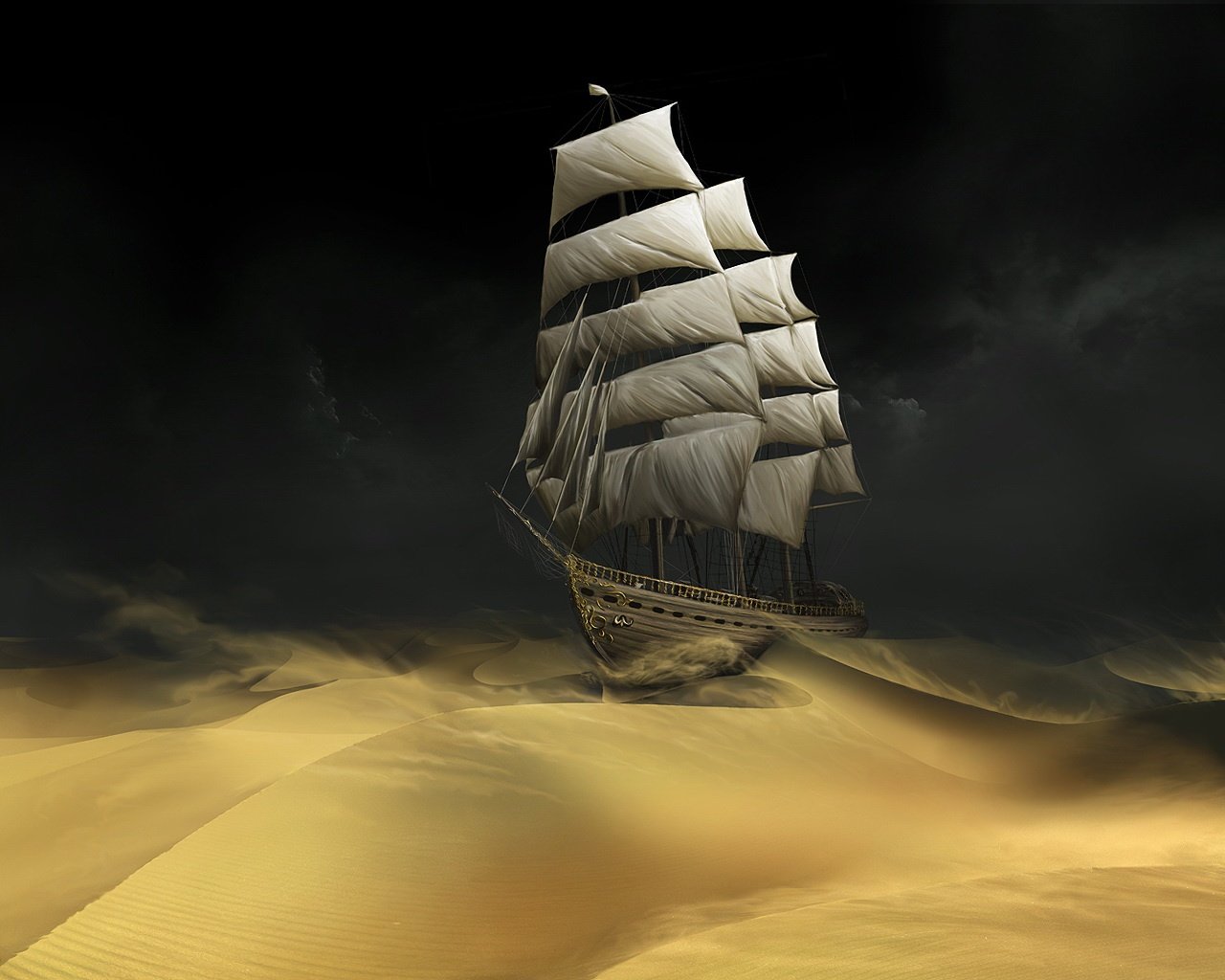 Download hd 1280x1024 Fantasy ship computer background ID:194936 for free