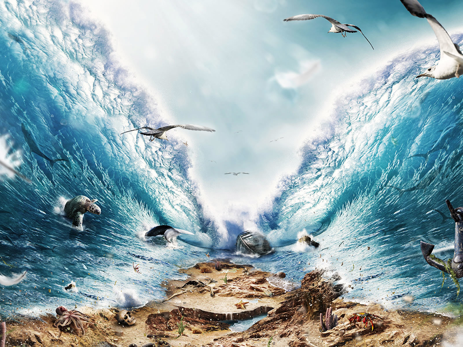 Download hd 1600x1200 Fantasy ocean PC wallpaper ID:306152 for free