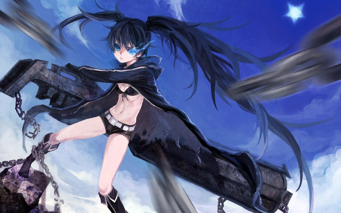 Free download Black Rock Shooter background ID:454069 hd 1440x900 for computer