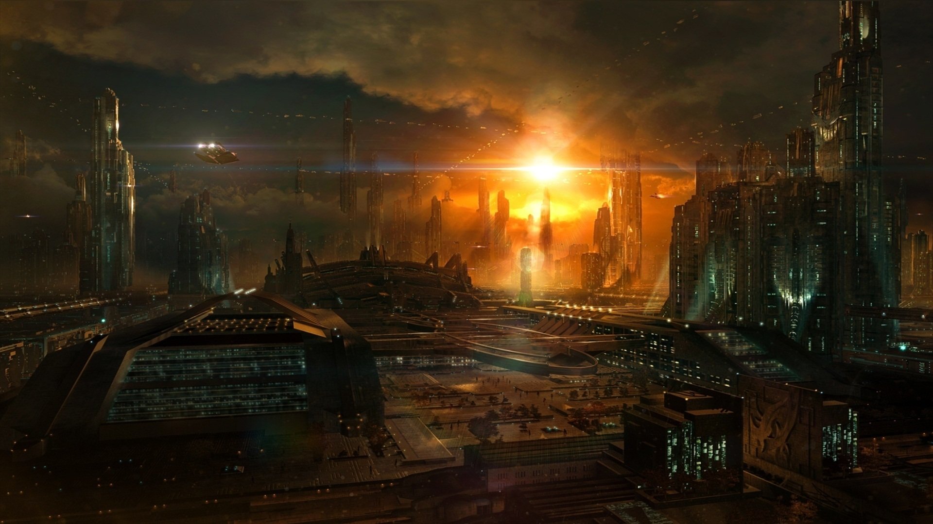 Awesome Futuristic city free wallpaper ID:87734 for hd 1920x1080 desktop