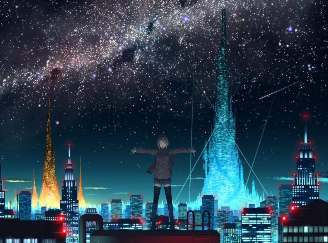 Free download Anime city wallpaper ID:118684 hd 1120x832 for PC