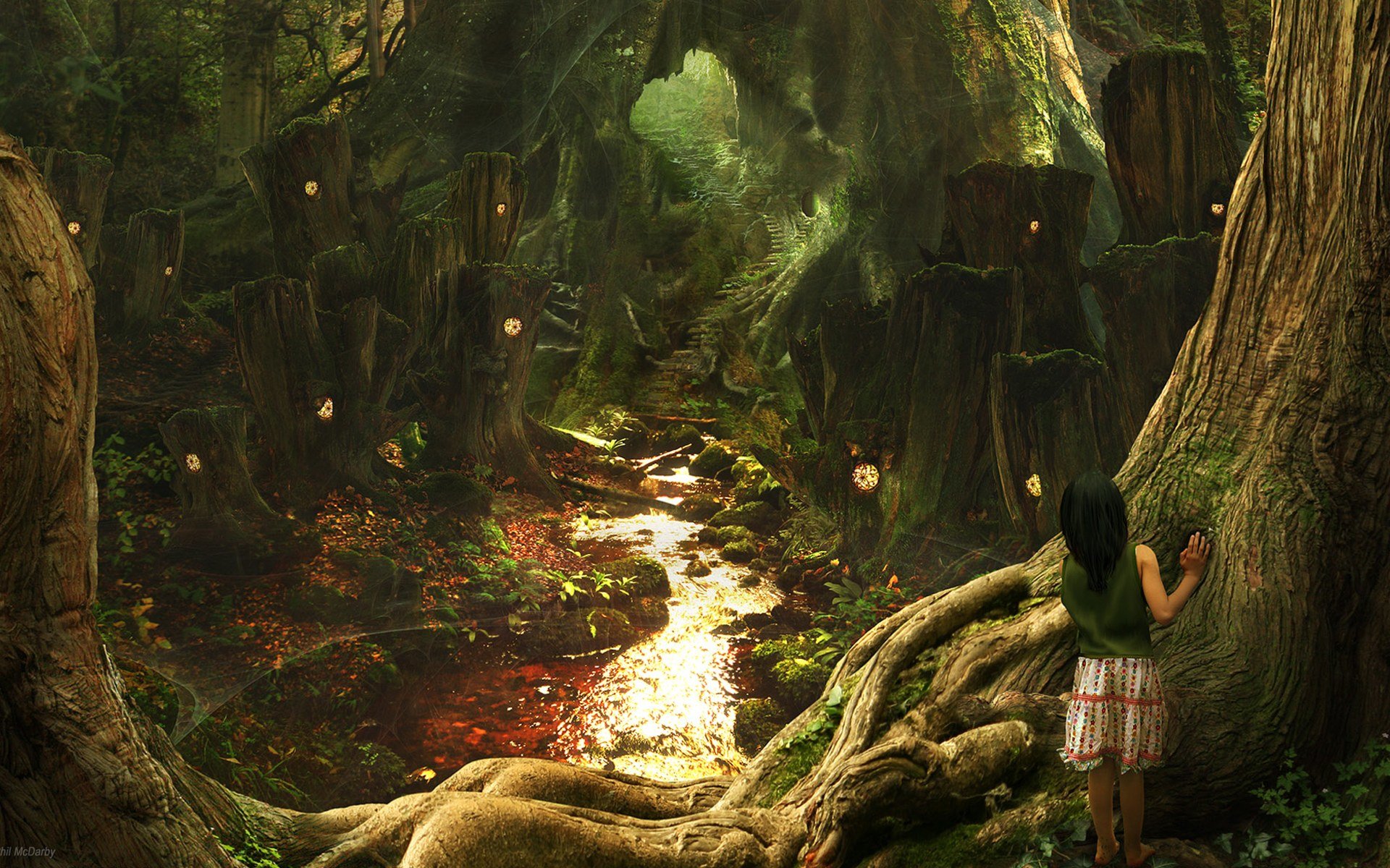 Awesome Fantasy forest free wallpaper ID:20421 for hd 1920x1200 PC