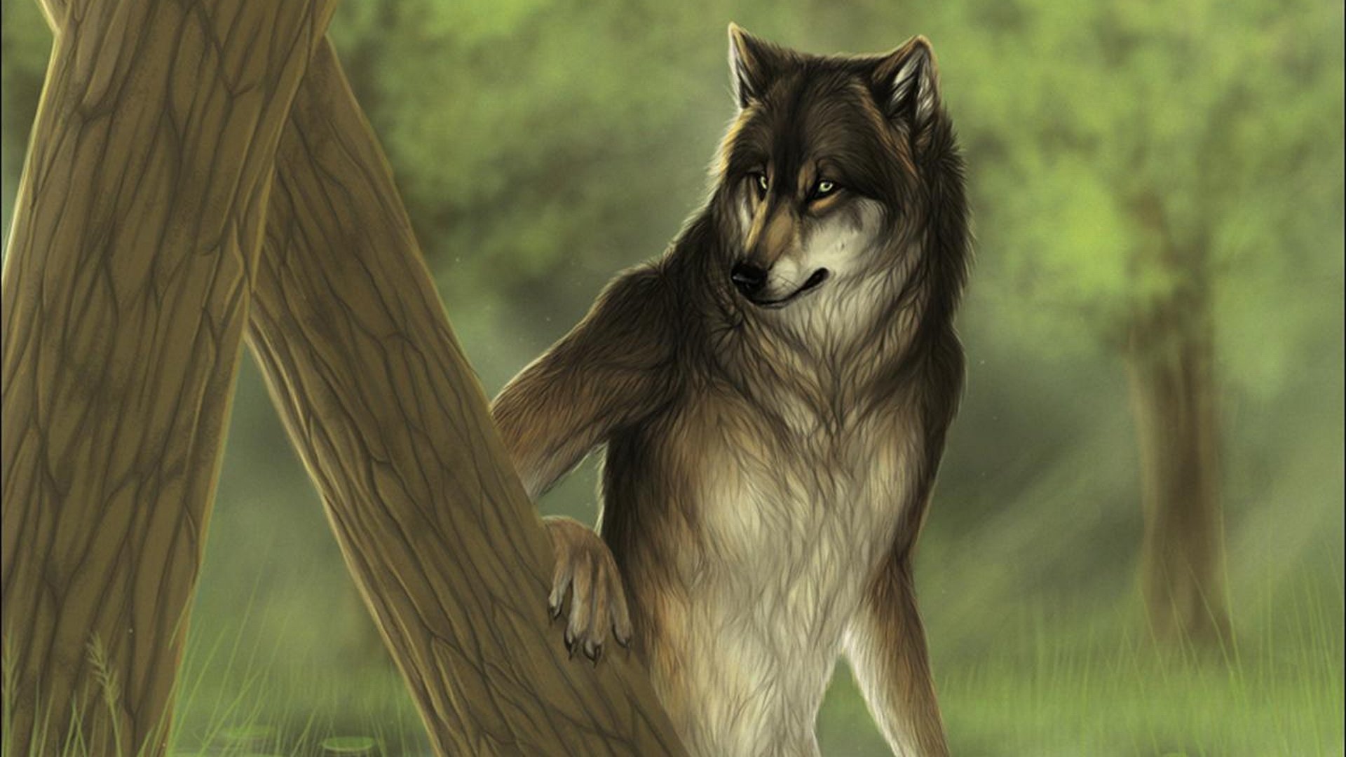 Awesome Wolf Fantasy free wallpaper ID:346561 for full hd 1080p computer