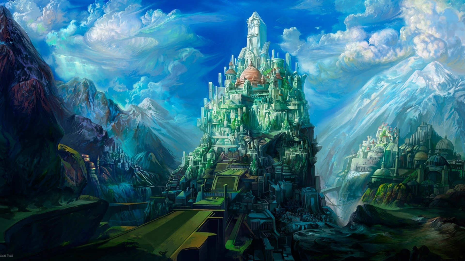 Free download Fantasy castle background ID:236427 1080p for PC
