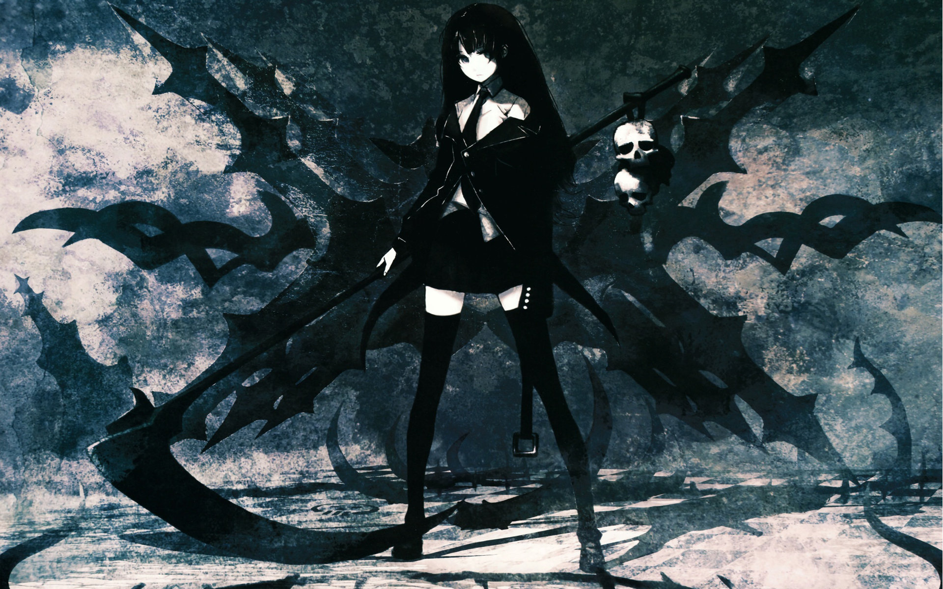 Download hd 1920x1200 Dead Master (Black Rock Shooter) PC background ID:455000 for free