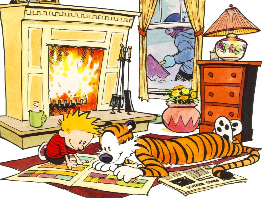 Download hd 1024x768 Calvin and Hobbes desktop background ID:211318 for free